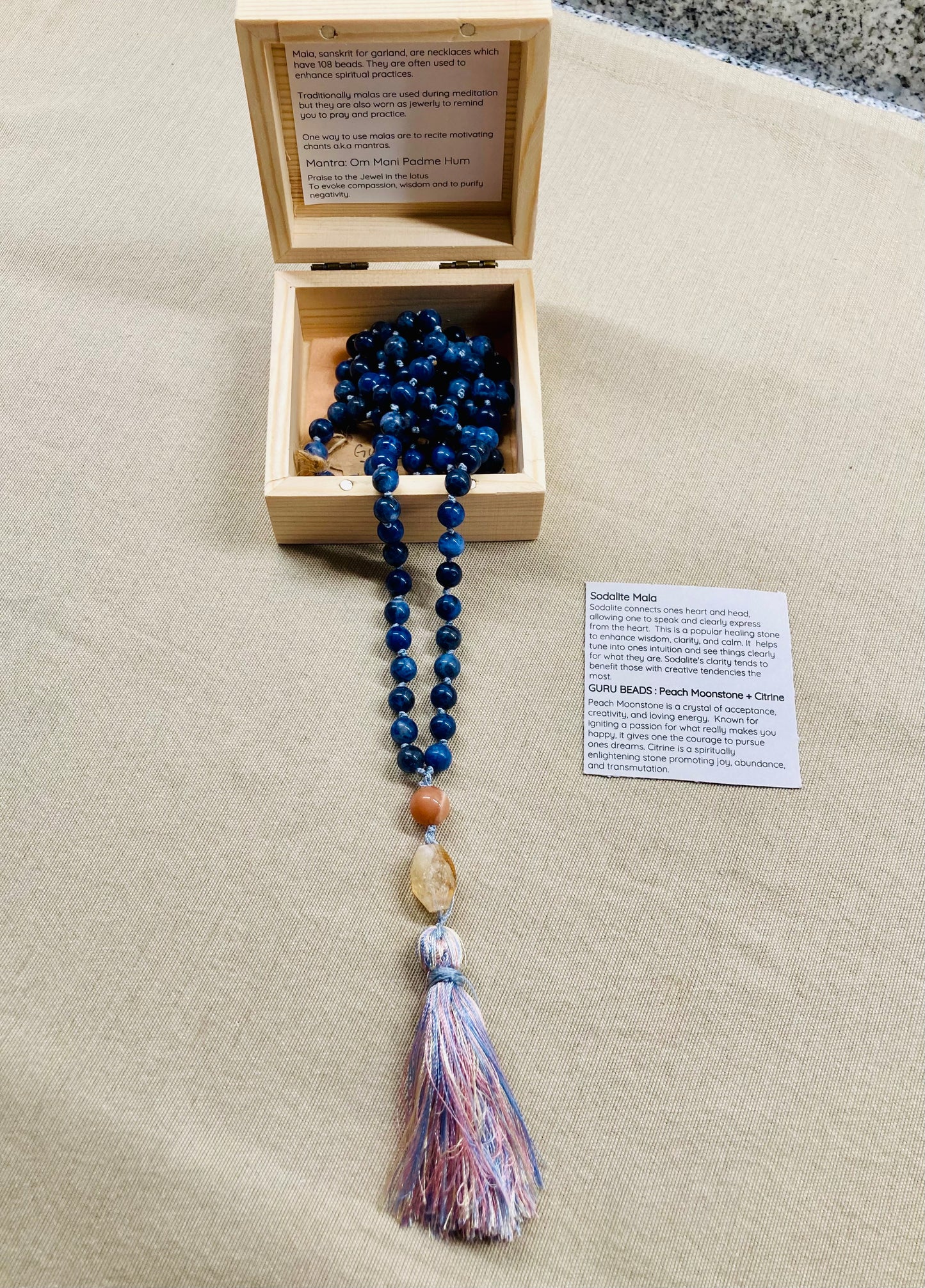 Deep Blue Sodalite Mala