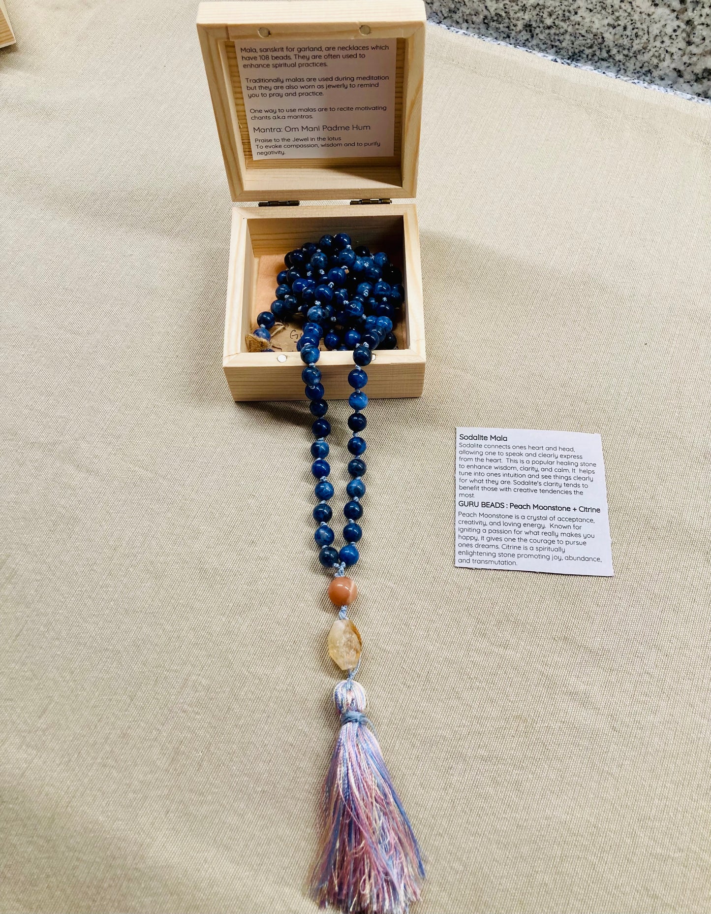 Deep Blue Sodalite Mala