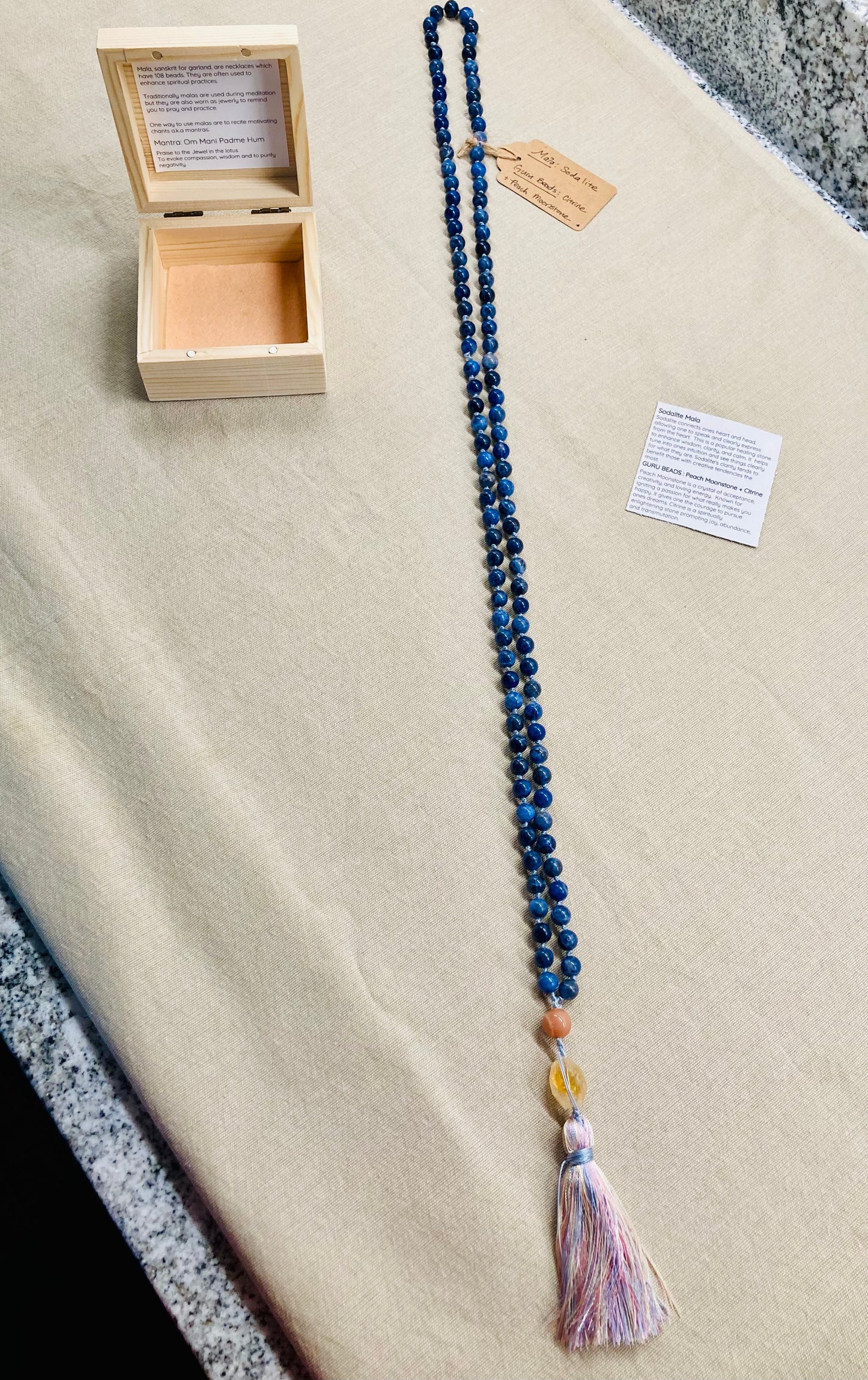 Deep Blue Sodalite Mala