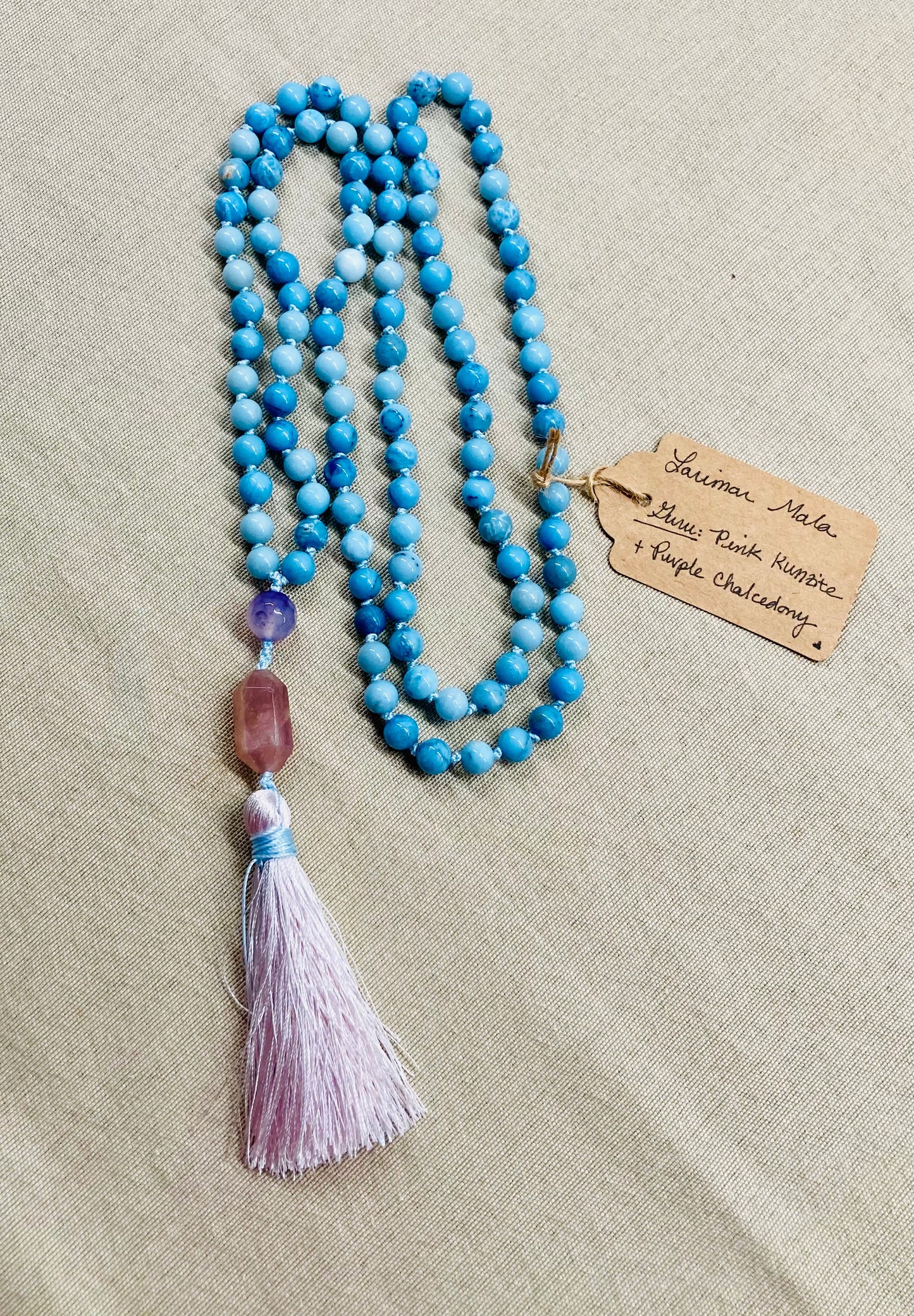 Blue Larimar Mala