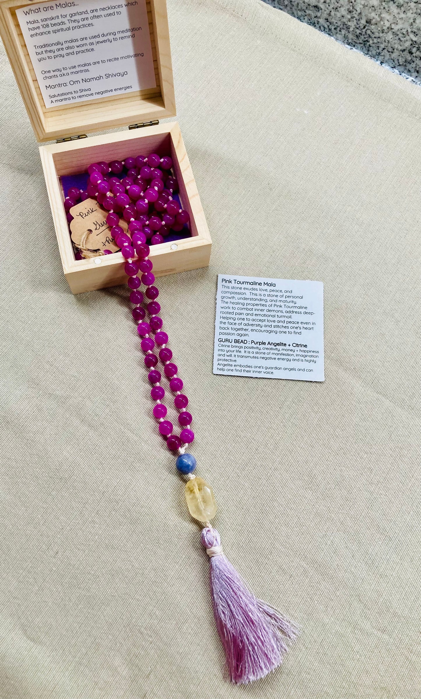 Pink Tourmaline Mala