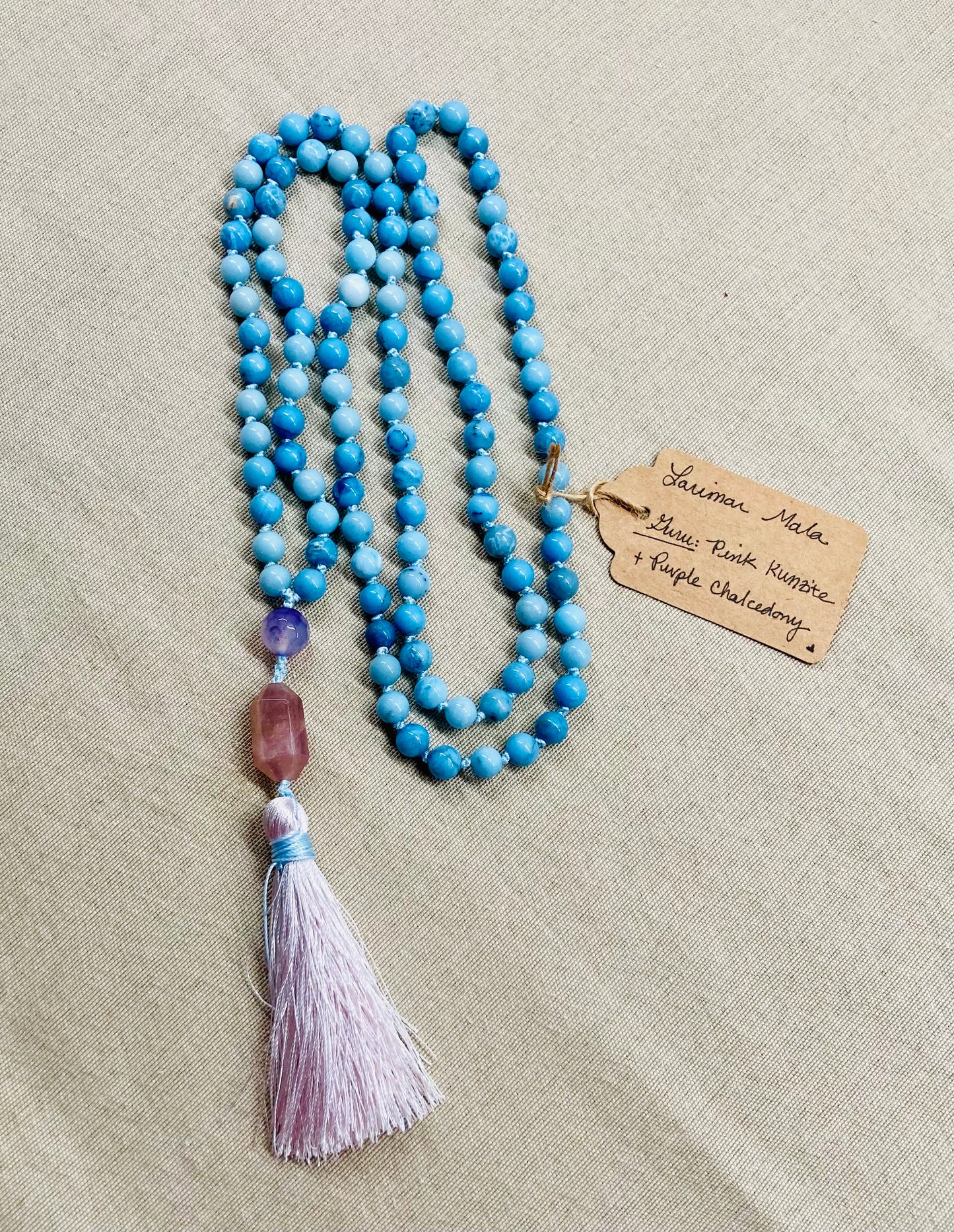 Blue Larimar Mala