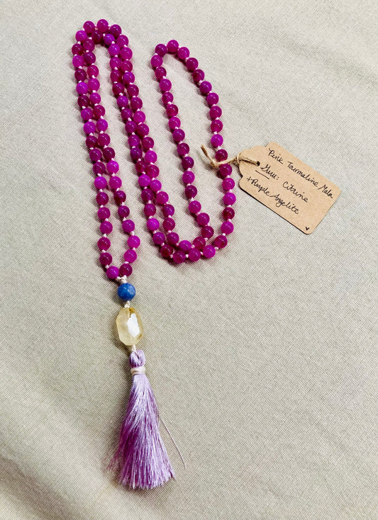 Pink Tourmaline Mala