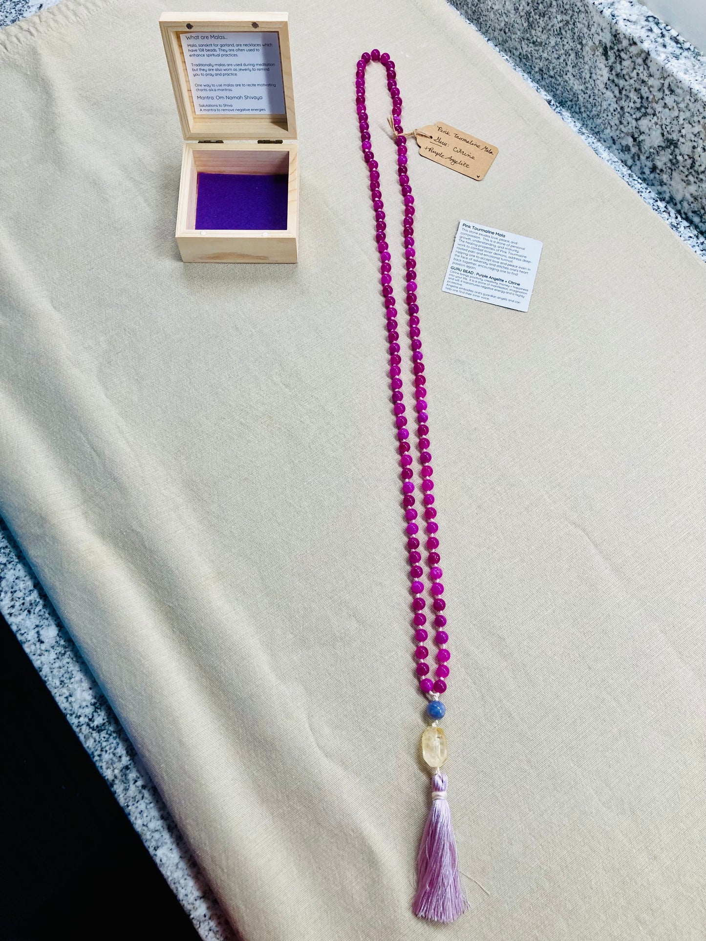 Pink Tourmaline Mala