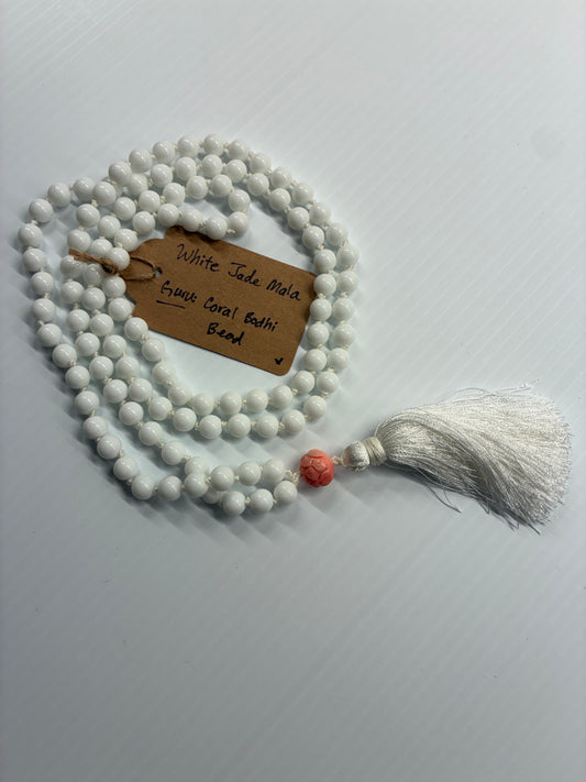White Jade Mala