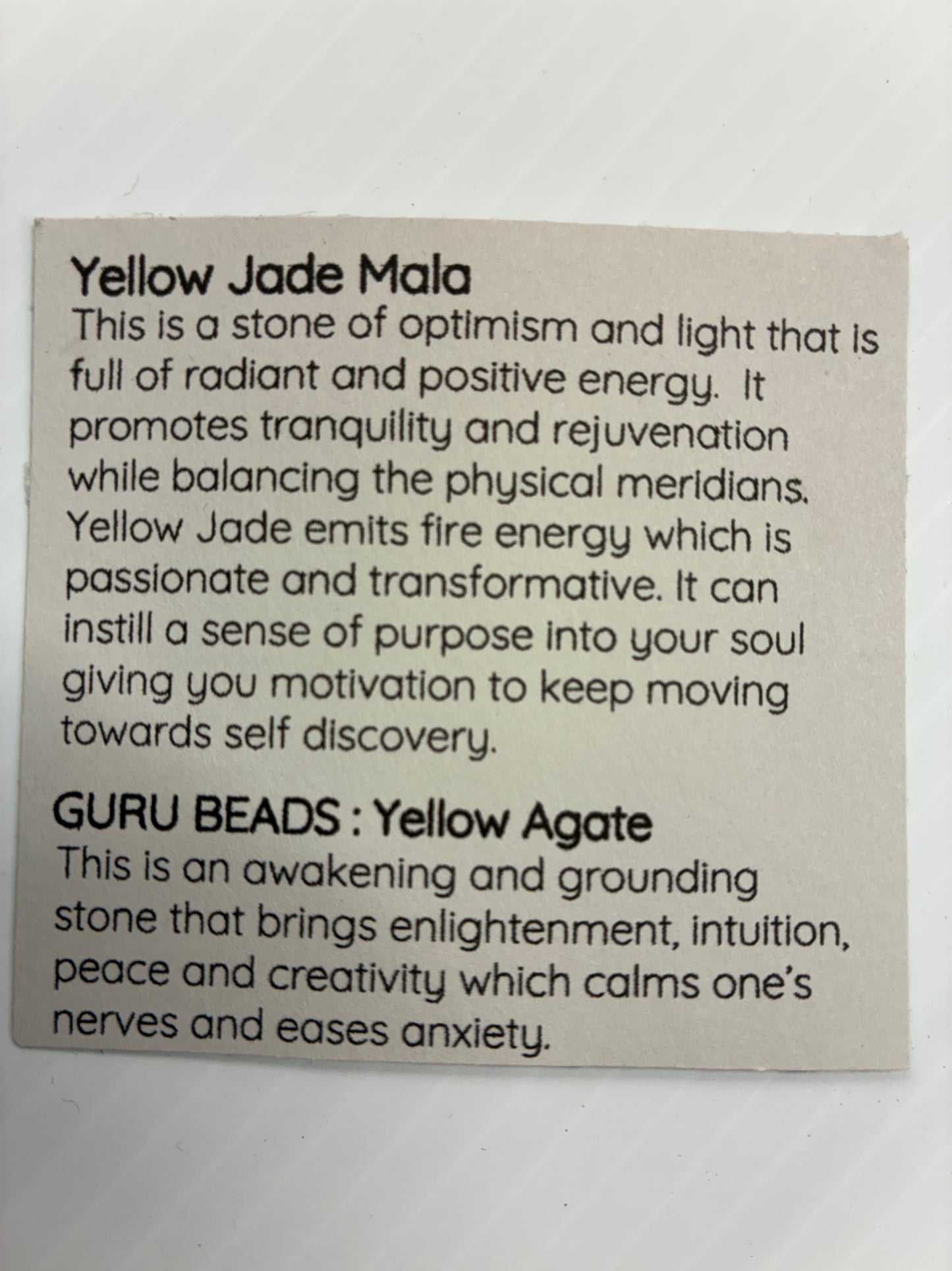 Yellow Jade Mala