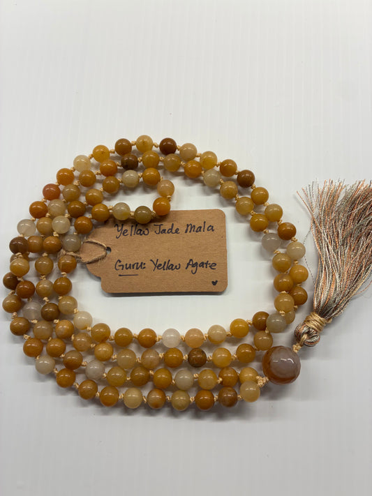 Yellow Jade Mala