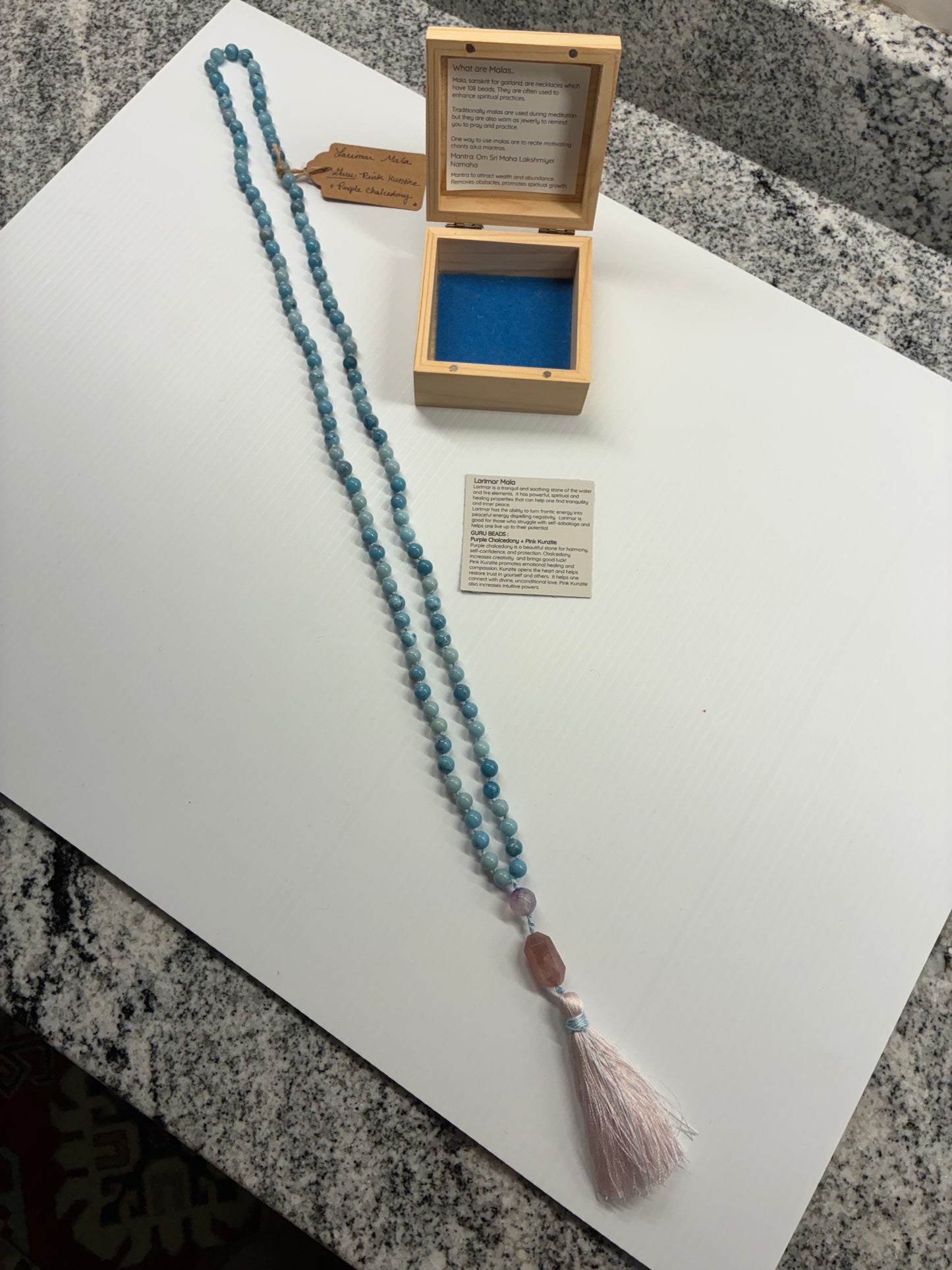Blue Larimar Mala